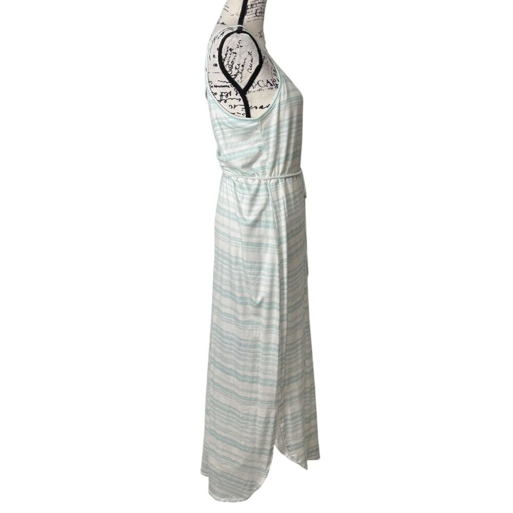 Carve Designs Vikki Tank Dress Soft Maxi Cloud Aqua Stripe Women Size S NEW - Picture 2 of 8